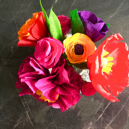 Activite manuelle bouquet de fleurs