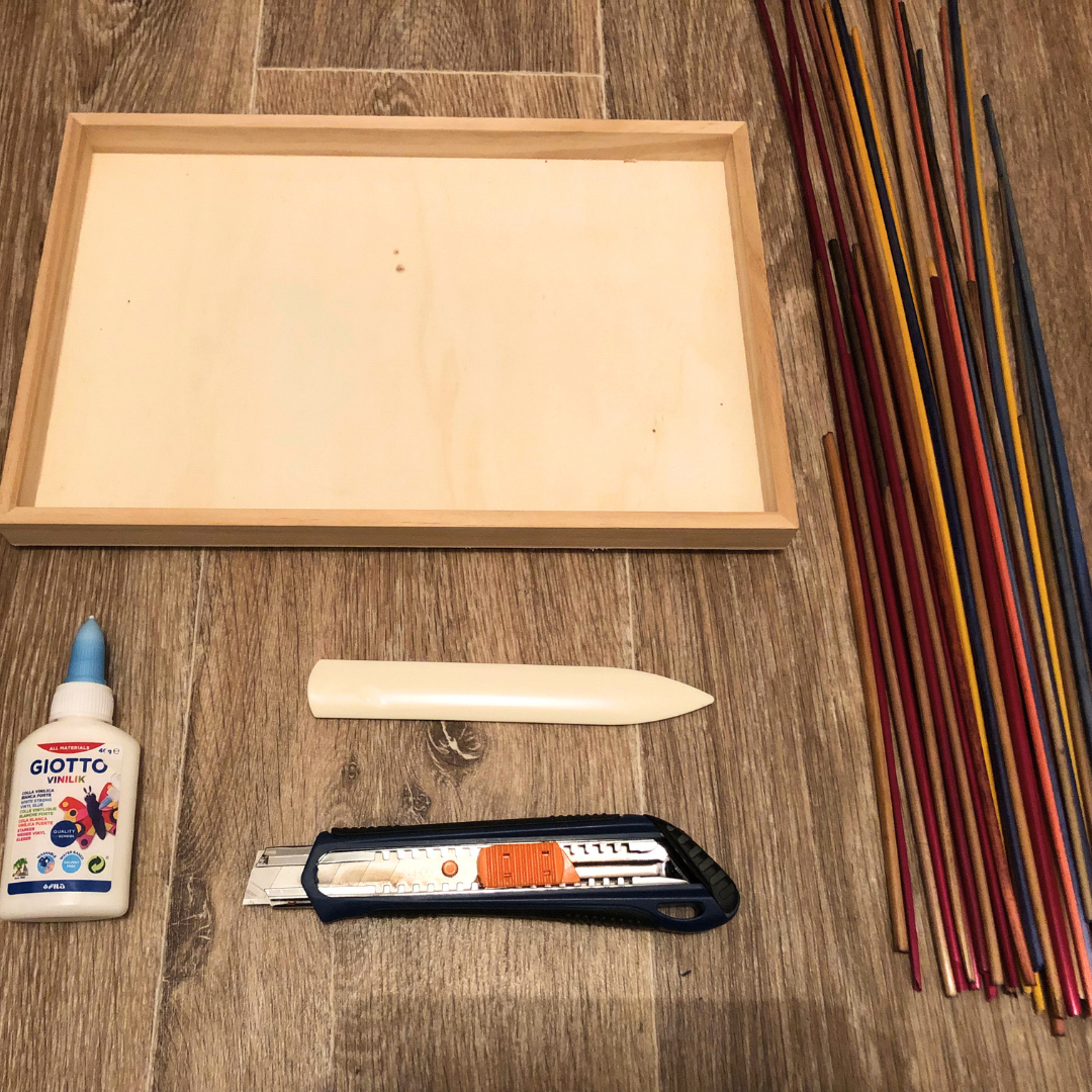 Box marqueterie de paille - kit DIY déco